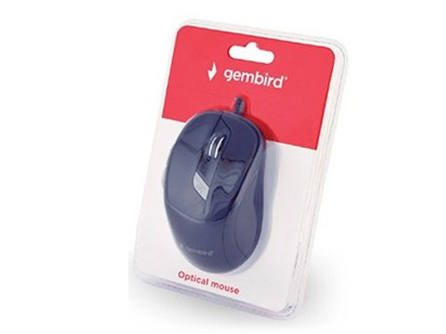 Optische muis bedraad USB zwart met zijknoppen