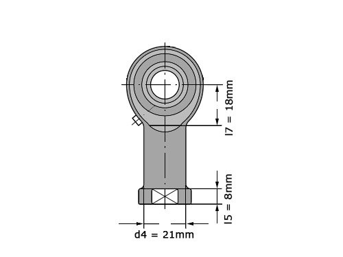 INA Stangkop GIKR14 PB (14x36x19mm)