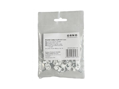 Kabelclip 6mm rond wit zak(25)