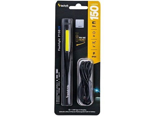 Foto van Technik LED zaklamp P150UV oplaadbaar +UV 150 lumen Technik LED zaklamp P150UV oplaadbaar +UV 150 lumen