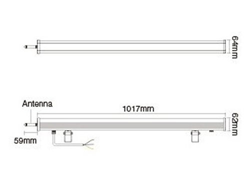 Foto van RGB-CCT LED wallwasher IP65 48W 230V 2,4GHz RGB-CCT LED wallwasher IP65 48W 230V 2,4GHz