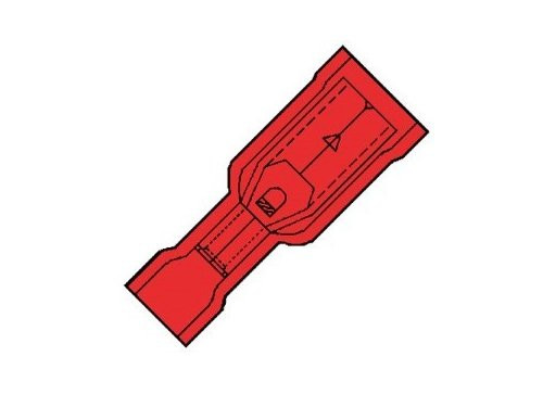 Foto van Kabelschoen rondsteker female iso rood 4mm Kabelschoen rondsteker female iso rood 4mm