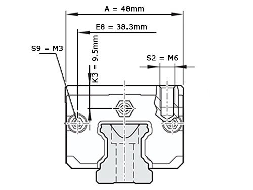 Bosch Rexroth Kogelwagen Koolstofstaal KWD-025-SNH-C0-N-1 Met Kogelketting