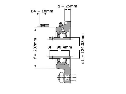 SKF Lagerblok Vierkant FYJ100 TF