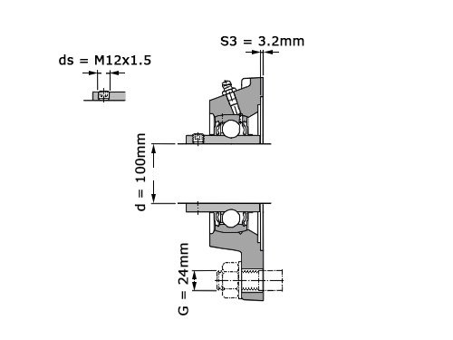 SKF Lagerblok Vierkant FYJ100 TF