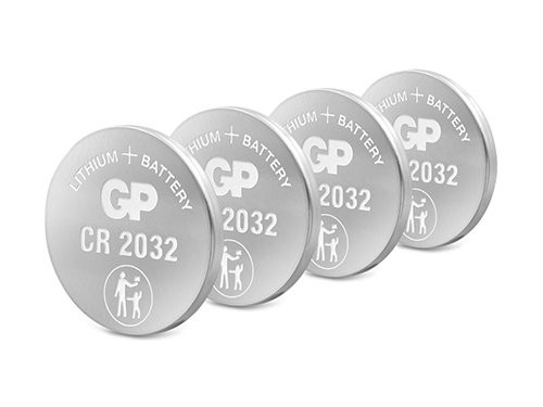 Foto van GP CR2032 lithium knoopcel batterij 3V blister(4) GP CR2032 lithium knoopcel batterij 3V blister(4)