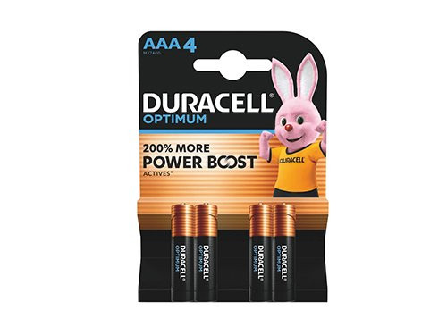 Foto van Duracell Optimum 200% batterij AAA blister(4) Duracell Optimum 200% batterij AAA blister(4)