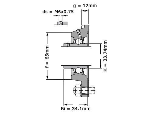 Foto van SKF Lagerblok Vierkant FY25 TF (25mm) SKF Lagerblok Vierkant FY25 TF (25mm)