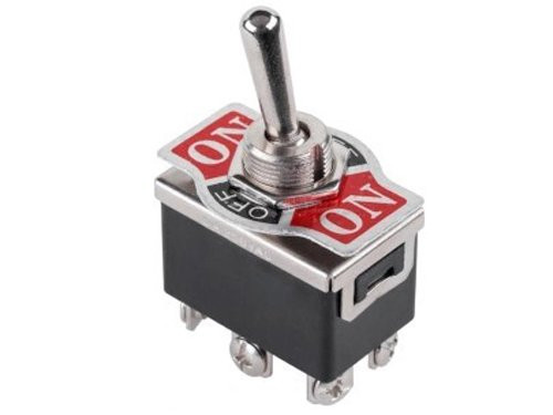 Foto van Tuimelschakelaar 2p aan-uit-aan chroom Tuimelschakelaar 2p aan-uit-aan chroom