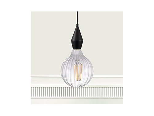 Foto van Nordlux LED Globe G125 E27 2-15W 2200K AVRA helder gestreept Nordlux LED Globe G125 E27 2-15W 2200K AVRA helder gestreept