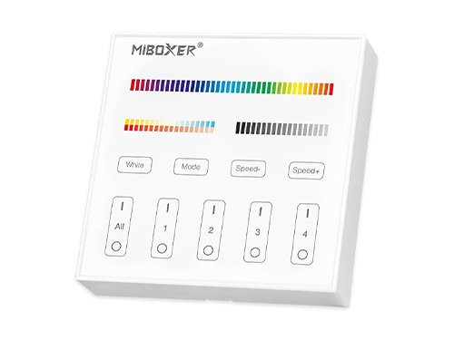 RGB-CCT draadloze opbouw schakelaar 2.4G 4-zones wit