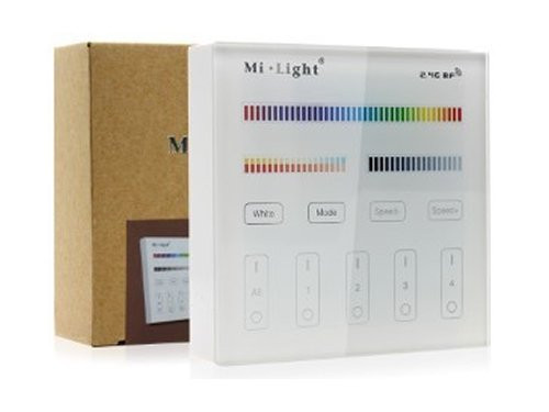 RGB-CCT draadloze opbouw schakelaar 2.4G 4-zones wit