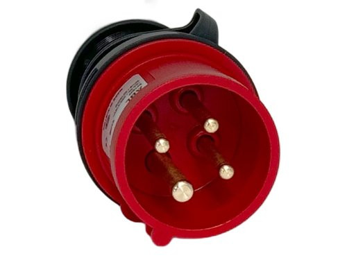 Foto van CEE 4P/32A/400V stekker rood CEE 4P/32A/400V stekker rood