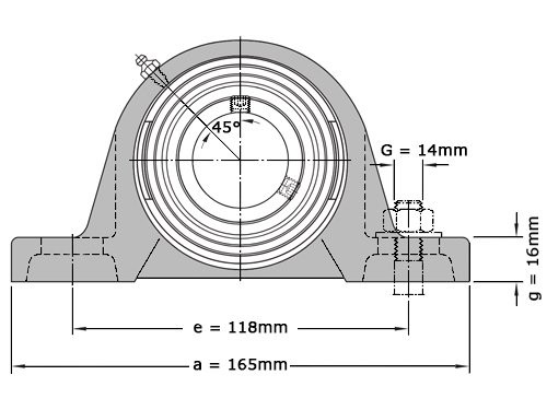 Foto van SKF Lagerblok Staand SYJ30 TF (30mm) SKF Lagerblok Staand SYJ30 TF (30mm)