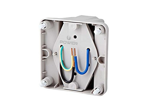 Deksel met dubbel stopcontact RA voor kabeldoos grijs POWER