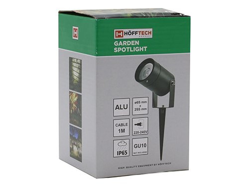 Foto van Tuinspot op spie zwart GU10 25cm outdoor IP65 Tuinspot op spie zwart GU10 25cm outdoor IP65