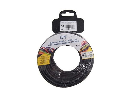 Kabel H03VV-F VMVS ovaal plat 2x1qmm zwart 10m