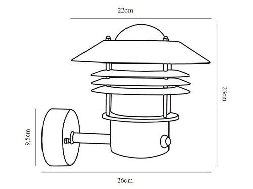 Foto van Wandlamp Vejers E27 zwart IP44 + sensor Wandlamp Vejers E27 zwart IP44 + sensor