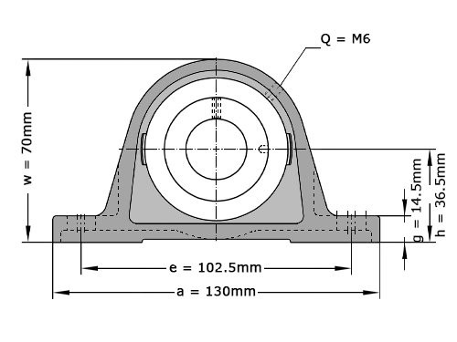 INA Lagerblok Staand RASEA25 N (25mm)
