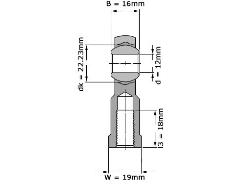 SKF Stangkop SILKB12 F (12x33x16mm)