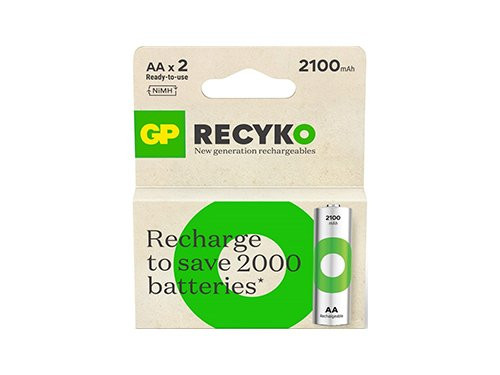 GP NiMH oplaadbare batterij AA 2100mA blister(2)
