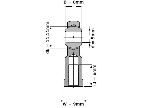 SKF Stangkop SILKB5 F (5x19x8mm)