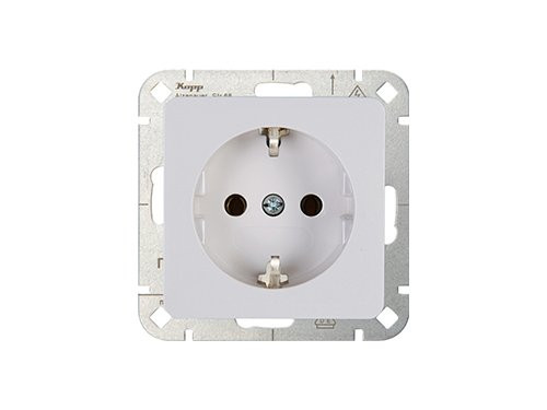 Foto van Kopp HK02 arctic wit inbouw stopcontact wcd RA Kopp HK02 arctic wit inbouw stopcontact wcd RA