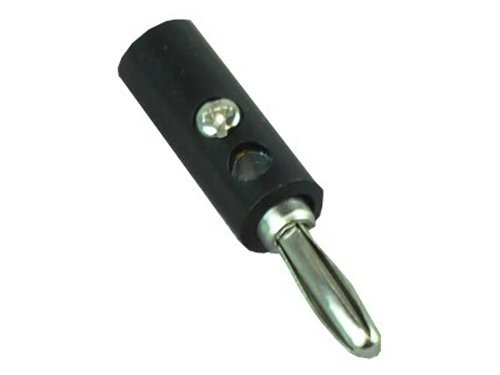 Banaanstekker met bladveer zwart