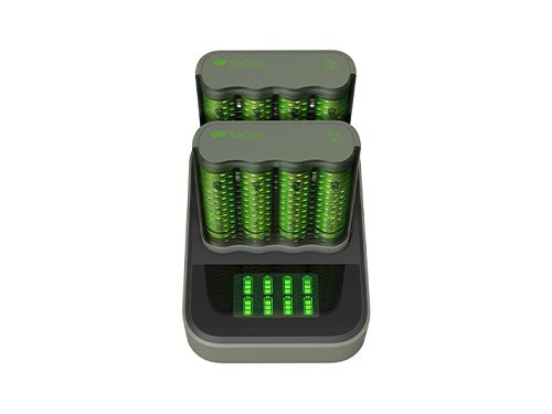 Foto van GP Batterijlader USB 2H met 4x2600mA AA batterij + 2xDock GP Batterijlader USB 2H met 4x2600mA AA batterij + 2xDock