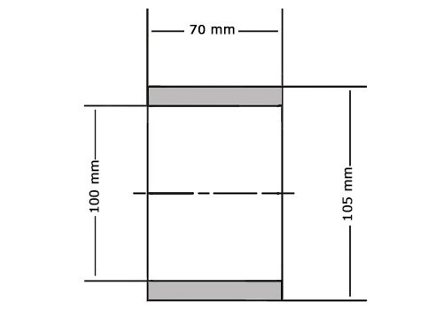 Glijlager PAP10070 P14 Gerold Staal / PTFE (100x105x70mm)