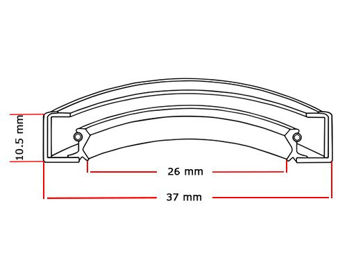 Oliekeerring 26x37x10.5mm BASL NBR 70