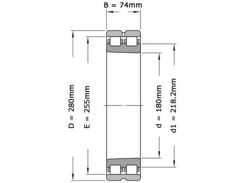 SKF Cilinderlager Tweerijig NN3036 K SPW33 (180x280x74mm)