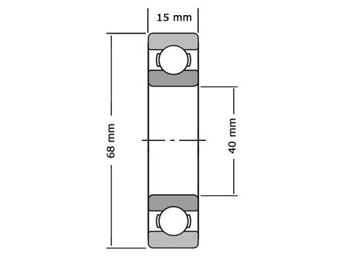 FAG Kogellager 6008 MA (40x68x15mm)