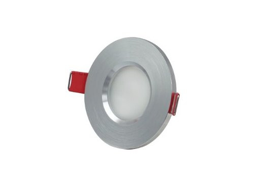 Foto van Inbouwspot vast rond 84mm geborsteld aluminium IP65 Inbouwspot vast rond 84mm geborsteld aluminium IP65