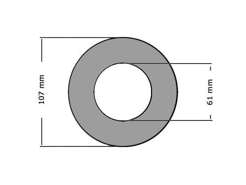 Pakking DIN2690 DN50 PN10/16/25/40 61X107mm 0.5mm
