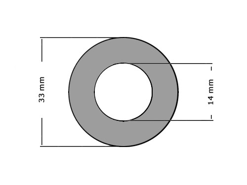 Pakking DIN2690 DN8 PN6 14X33mm 0.75mm