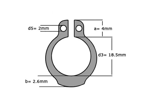 Seegerring DIN 471 20mm RVS