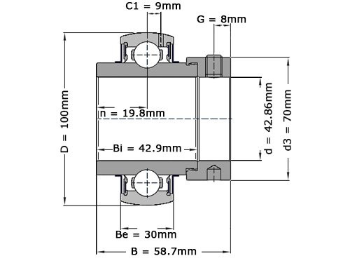 SNR Insert Lager EX309 27 G2 (42.86mm)