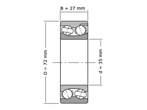 FAG Hoekcontactlager Tweerijig 3207 BD XL 2HRS C3 (35x72x27mm)