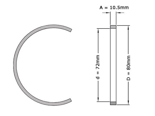 SKF Stelring FRB 10.5x80 (72x80x10.5mm)