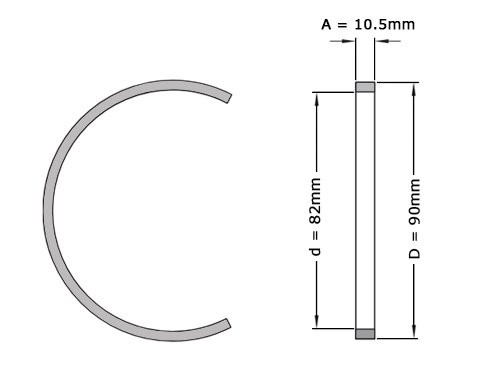Foto van SKF Stelring FRB 10.5x90 (82x90x10.5mm) SKF Stelring FRB 10.5x90 (82x90x10.5mm)