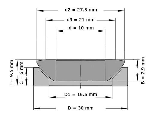 INA Gewrichtslager GE10 AW A (10x19x9mm)