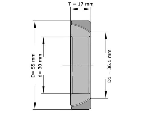 IBB Gewrichtslager GE30 SW (30x55x17mm)