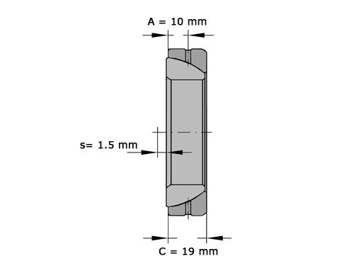 IBB Gewrichtslager GE45 SX (45x75x20mm)