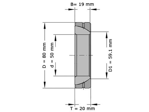 INA Gewrichtslager GE50 SX (50x80x20mm)