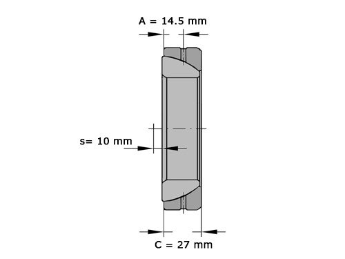 INA Gewrichtslager GE80 SX (80x125x29mm)