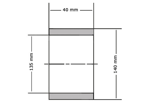 Glijlager PAP13514040 P14 (135x140x40mm)