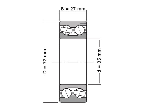 IBB Hoekcontactlager Tweerijig 5207/3207 B 2RS (35x72x27mm)