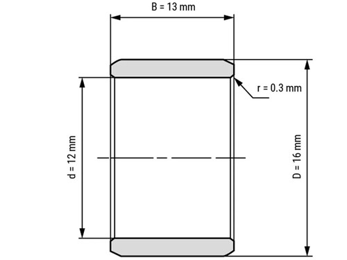 IBB Binnenring Naaldhulslager IR 12x16x13