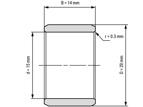 IBB Binnenring Naaldhulslager IR 15x20x14